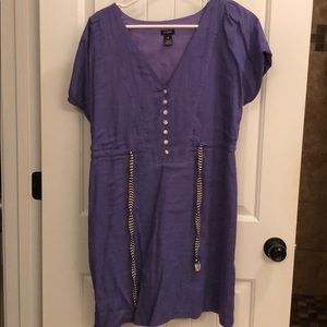 Purple J Crew V-Neck Dress